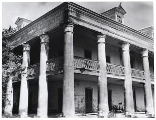 Clarence John Laughlin - Four works: The Massive Columns no. 1, 1939; Memories of the Miss River Steamboat no. 2, 1939; The Luminous Columns no. 10 Oak Alley Plantation, 1946; and Under the Mighty Oaks no. 1, 1951