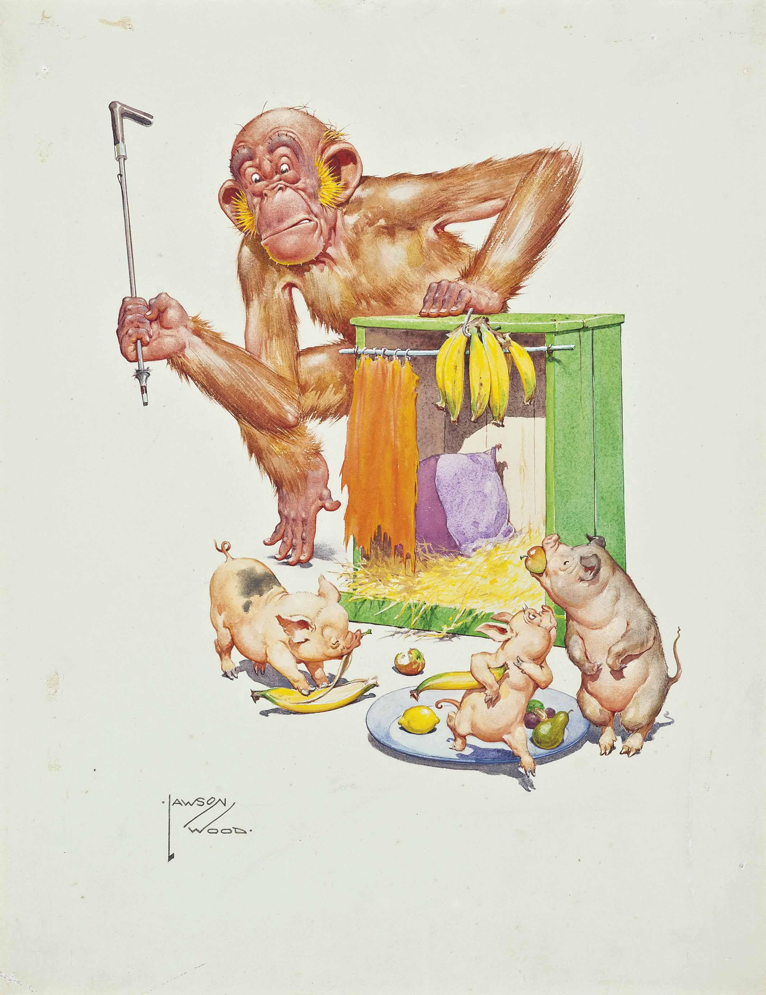 Clarence Lawson Wood - A rod in pickle (illustrated); Why! We Both weigh the same!; and Gran\'pops mixed sports - fishing (no.2)