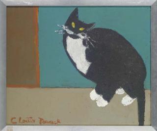 Clarisse Loxton Peacock - Black and white cat