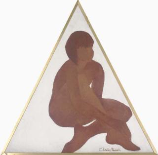 Clarisse Loxton Peacock - Nude in triangle