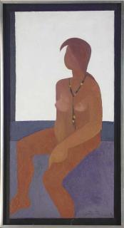 Clarisse Loxton Peacock - Nude with necklace