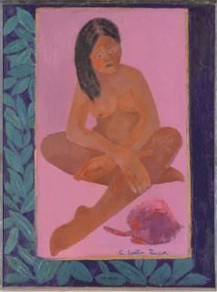 Clarisse Loxton Peacock - Seated female nude