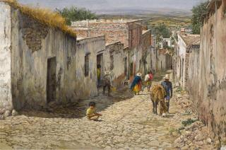 Clark Hulings - High Street - San Miguel de Allende