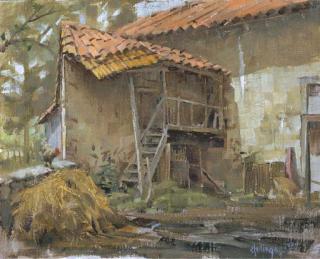 Clark Hulings - Muddy Barnyard