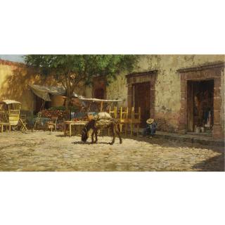 Clark Hulings - The Orange Juice Stand