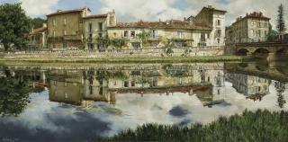 Clark Hulings - The Red Swing Set (Brantôme)