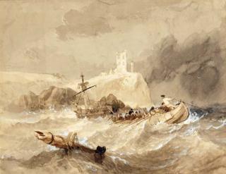 Clarkson Stanfield, R.A. - Coming to the rescue of a brig off Tynemouth