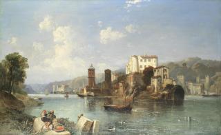 Clarkson Stanfield, R.A. - River Scene