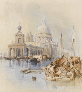 Clarkson Stanfield, R.A. - The Dogana And The Church Of Santa Maria Della Salute, Venice