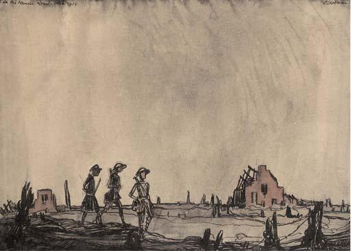 Claud Lovat Fraser - On The Menin Road, November 1915