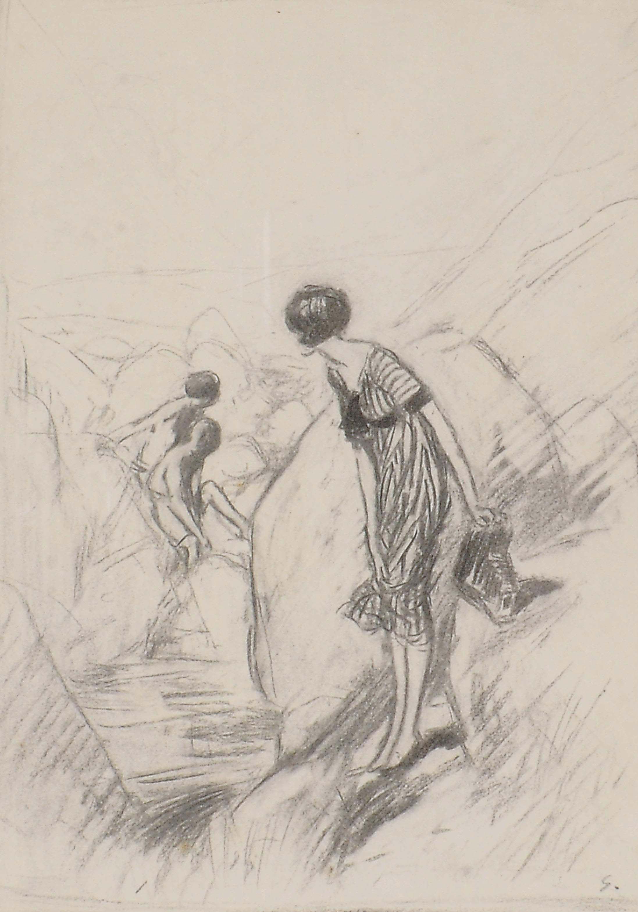 Claude Allin Shepperson - Moorland Scene - sketch for Kodak