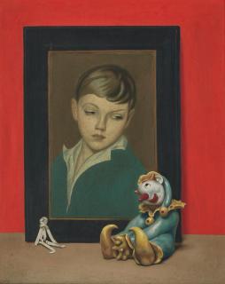 Claude Charles Buck - Portrait of a Child with Clown
