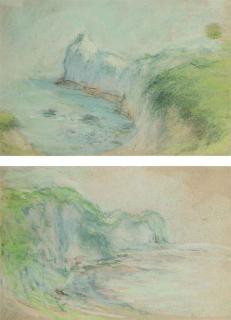 Claude-Emile Schuffenecker - Falaises à Etretat (view looking west)