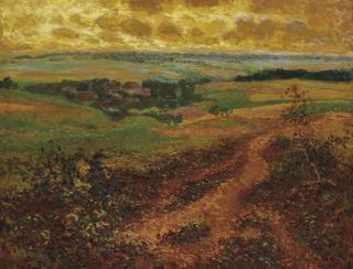 Claude-Emile Schuffenecker - Paysanne Se Reposant Au Bord Du Chemin