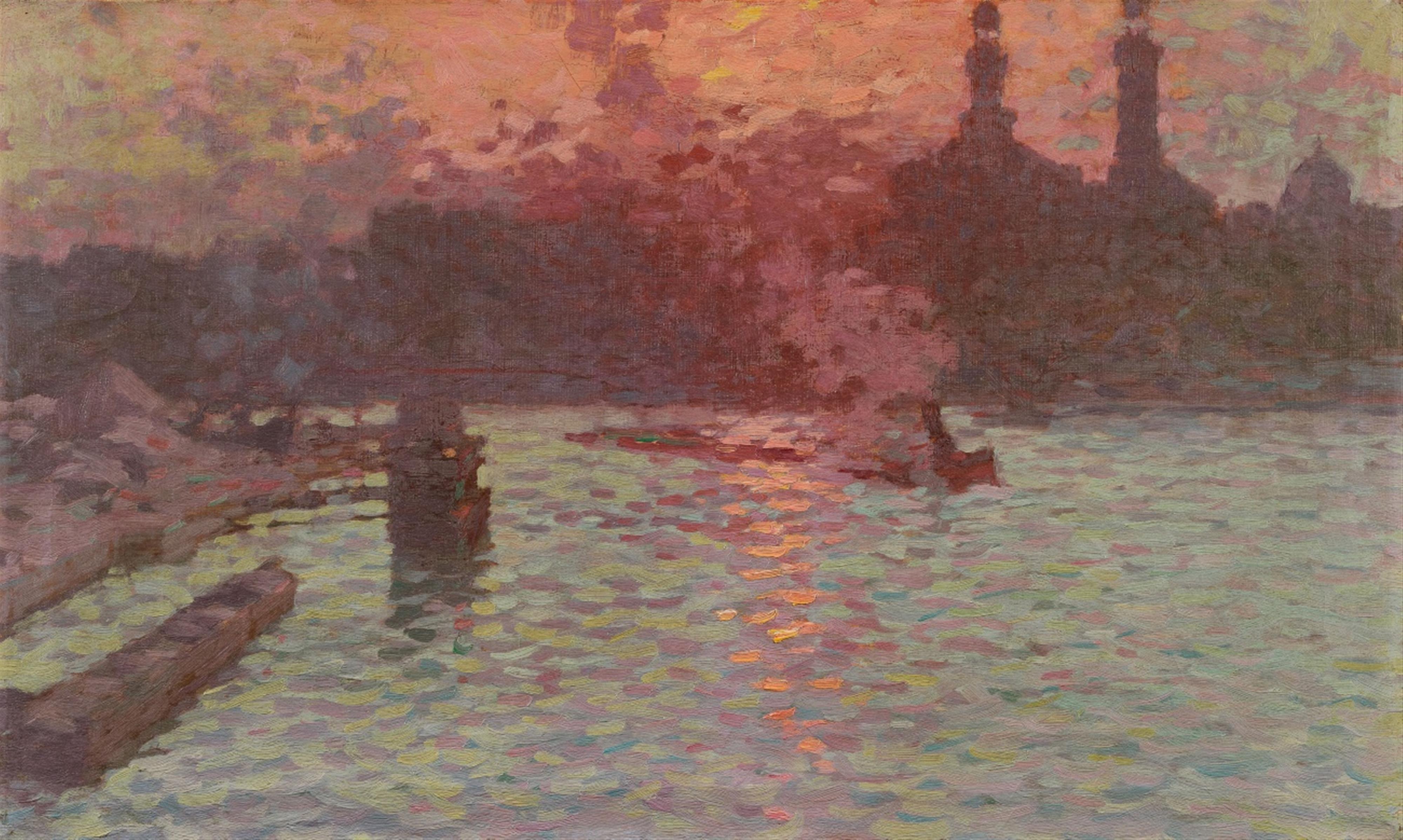 Claude-Émile Schuffenecker - Remorqueur sur la Seine aux abords du Trocadéro