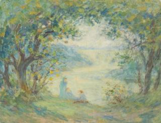 Claude-Emile Schuffenecker - Trois Femmes Au Bord D\'Un Lac