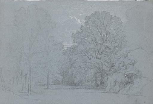 Claude-Félix-Théodore Caruelle d\'Aligny - Un Paysage de Forêt En Anjou