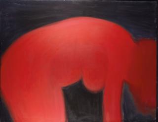 Claude Garache - Sans titre (Femme en rouge et noir)