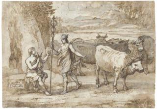 Claude Gellée - Mercury returning the cattle of Admetus to Apollo