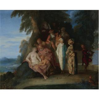 Claude Gillot - A Scene Inspired By The \'Commedia Dell\'Arte\'