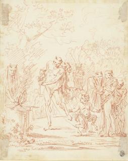 Claude Gillot - Satyrs preparing a sacrifice
