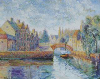 Claude Hughes Pissarro - Le Quai vert à Bruyers