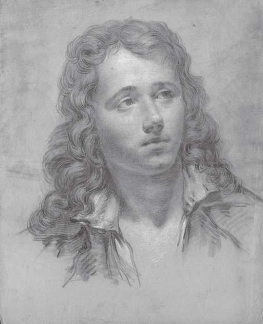 Claude-Jean-Baptiste Hoin - Portrait de jeune homme en buste