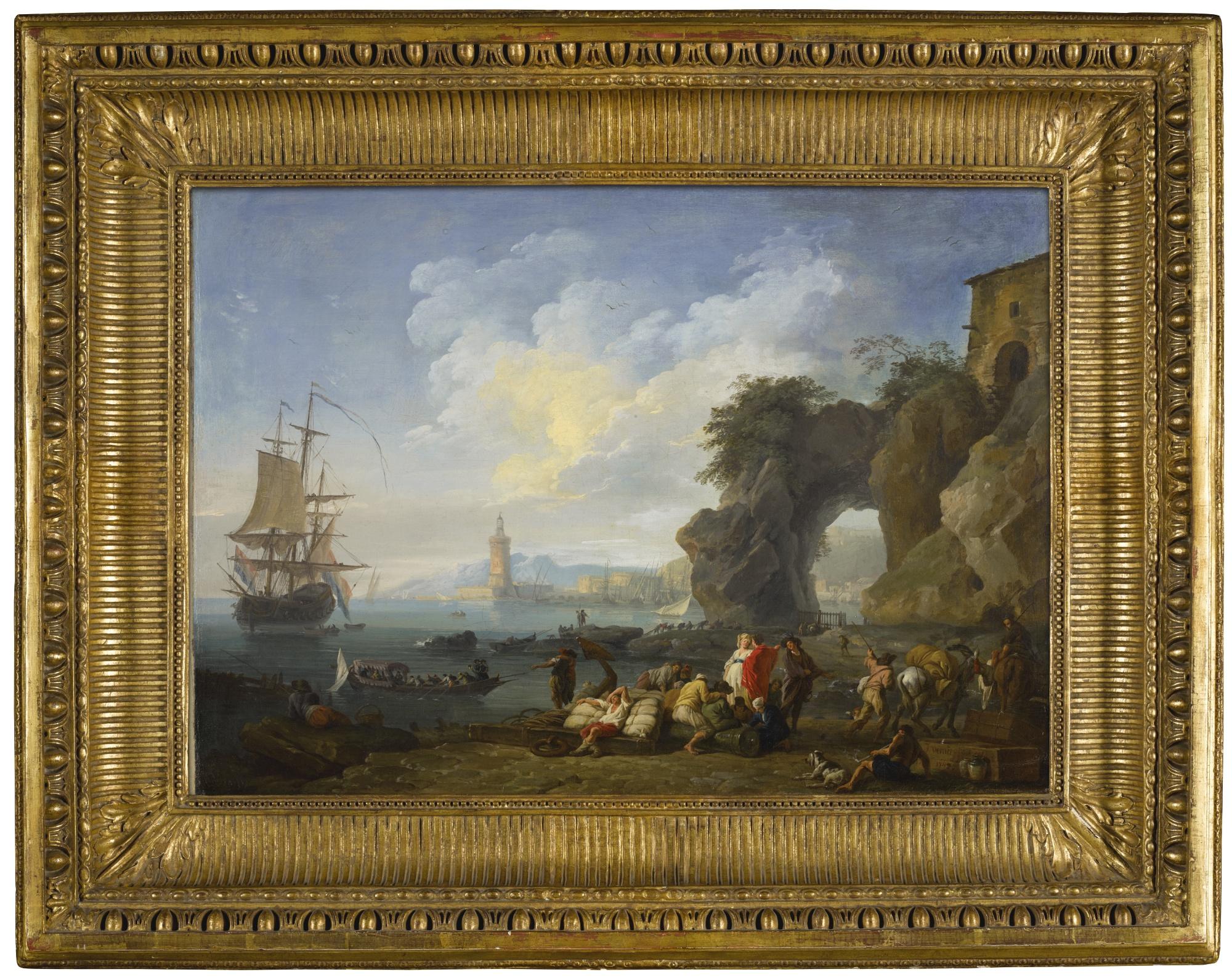 Claude-Joseph Vernet - A Coastal View Near Posillipo, Naples 