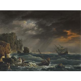 Claude-Joseph Vernet - A Mediterranean Coastal Scene With A Shipwreck