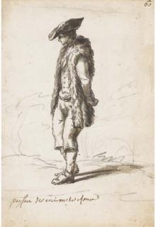 Claude-Joseph Vernet - A peasant wearing a sheepskin coat