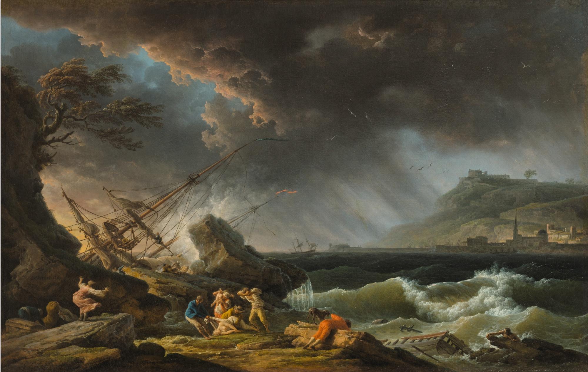 Claude-Joseph Vernet - A Storm In A Bay