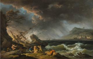 Claude-Joseph Vernet - A Storm In A Bay
