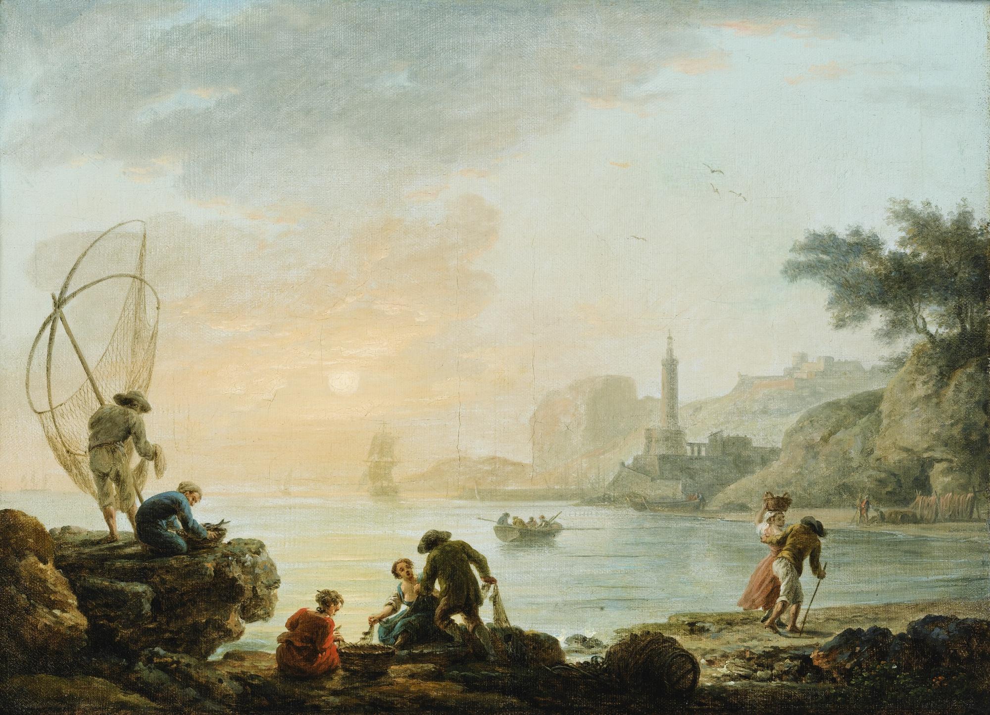 Claude-Joseph Vernet - Fishers At The Sunrise