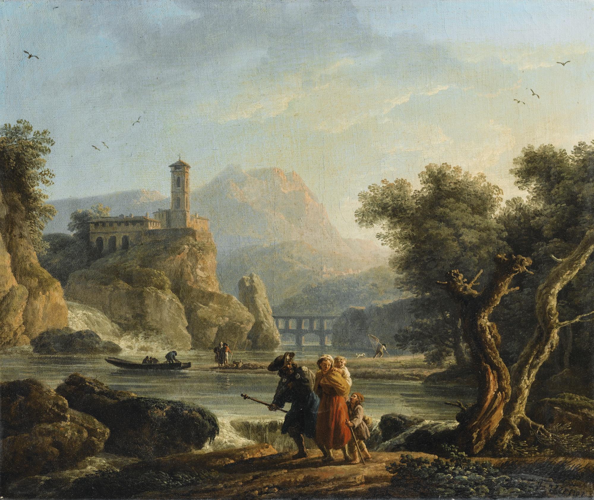 Claude-Joseph Vernet - Pilgrims In An Italian Landscape