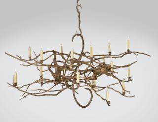 Claude Lalanne - Unique \'Structure végétale avec singes\' Chandelier