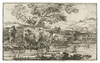 Claude Lorrain - Le troupeau à l\'abreuvoir