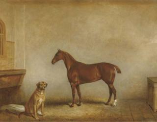 Claude Lorraine Ferneley - Bess and Polly in a stable