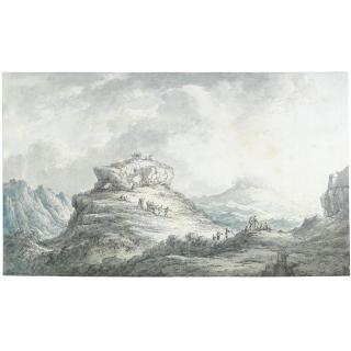 Claude-Louis Châtelet - A View Of Enna, Sicily