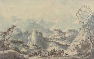 Claude-Louis Chatelet - A view of Lagonegro