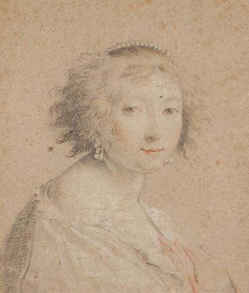 Claude Mellan - Portrait de Femme À Mi-Corps