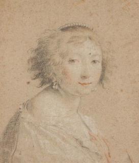 Claude Mellan - Portrait de Femme À Mi-Corps