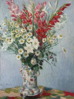 Claude Monet - Bouquet De Glaïeuls, Lis Et Marguerites