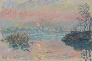 Claude Monet - Coucher de soleil à Lavacourt