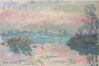 Claude Monet - Coucher De Soleil À Lavacourt