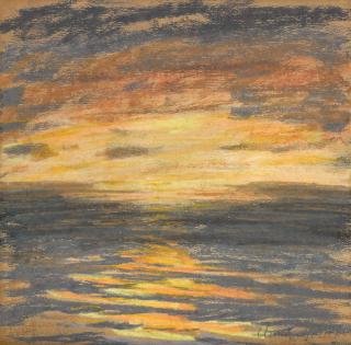 Claude Monet - Coucher de soleil sur la mer