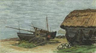 Claude Monet - Etretat, Le Perrey, La Porte D\'Amont