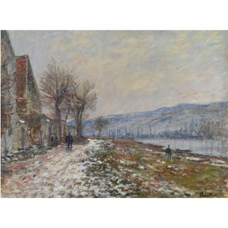 Claude Monet - La Berge À Lavacourt, Neige