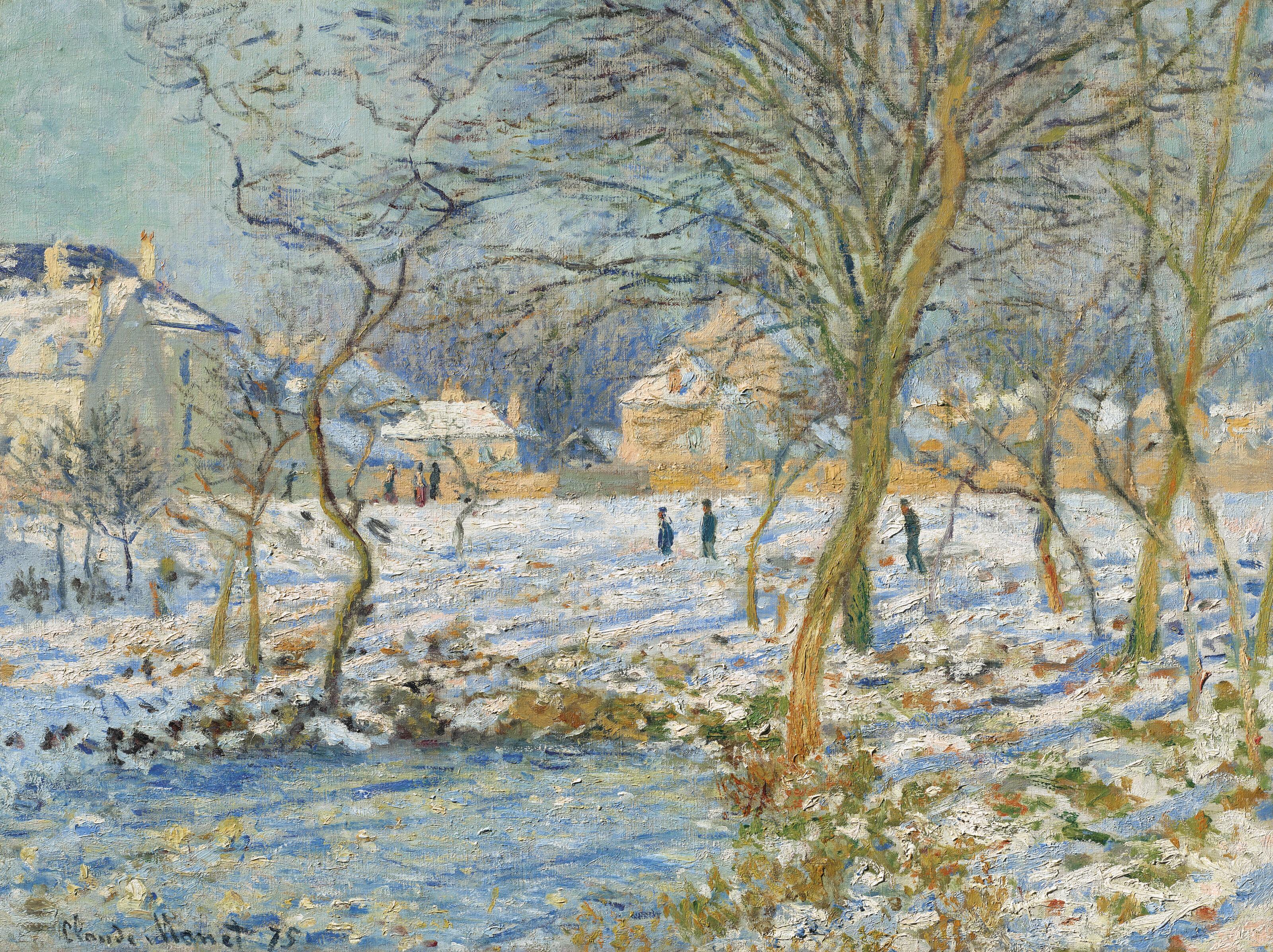 Claude Monet - La mare, effet de neige