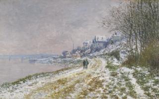 Claude Monet - Le Chemin D\'Epinay, Effet De Neige