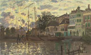 Claude Monet - Le Dam à Zaandam, le soir